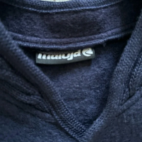 Maioja Navy Button-Up Fleece Jacket Medium - Picture 6 of 12